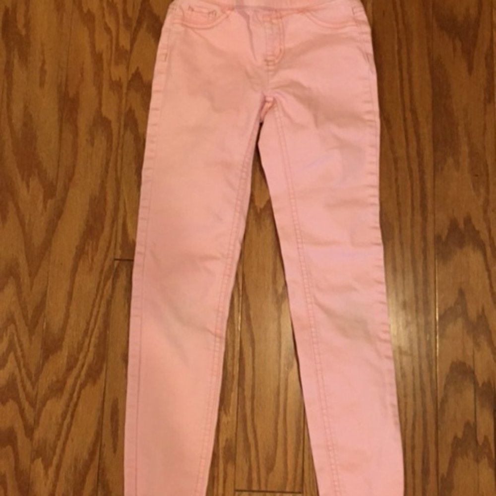 pink mid rise jeggings